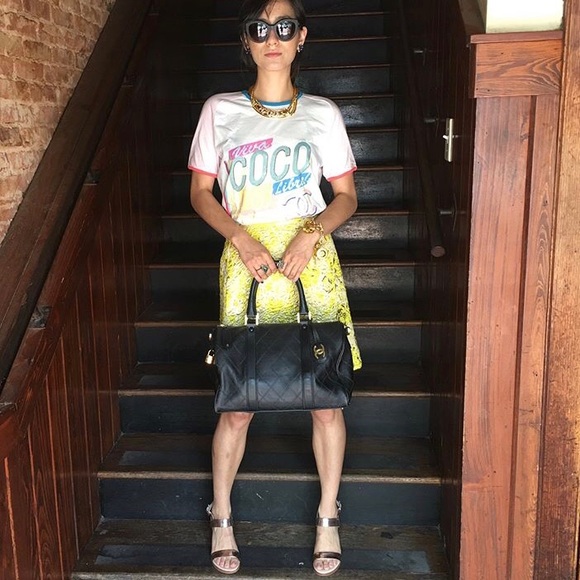 Chanel Vintage Quilted Lambskin Boston Bag - Picture 3 of 8